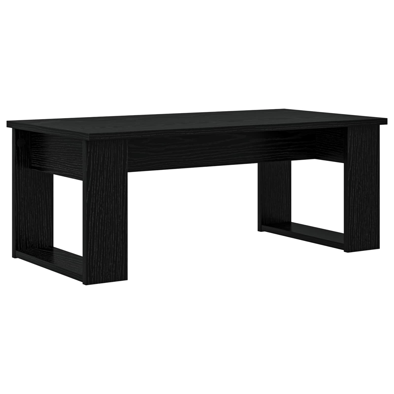 Set di Tavolini da Caffè 2 pcs Rovere Nero Legno multistrato 8000133