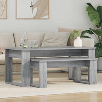 Set di Tavolini da Caffè 2 pcs Grigio Sonoma Legno multistrato 8000137
