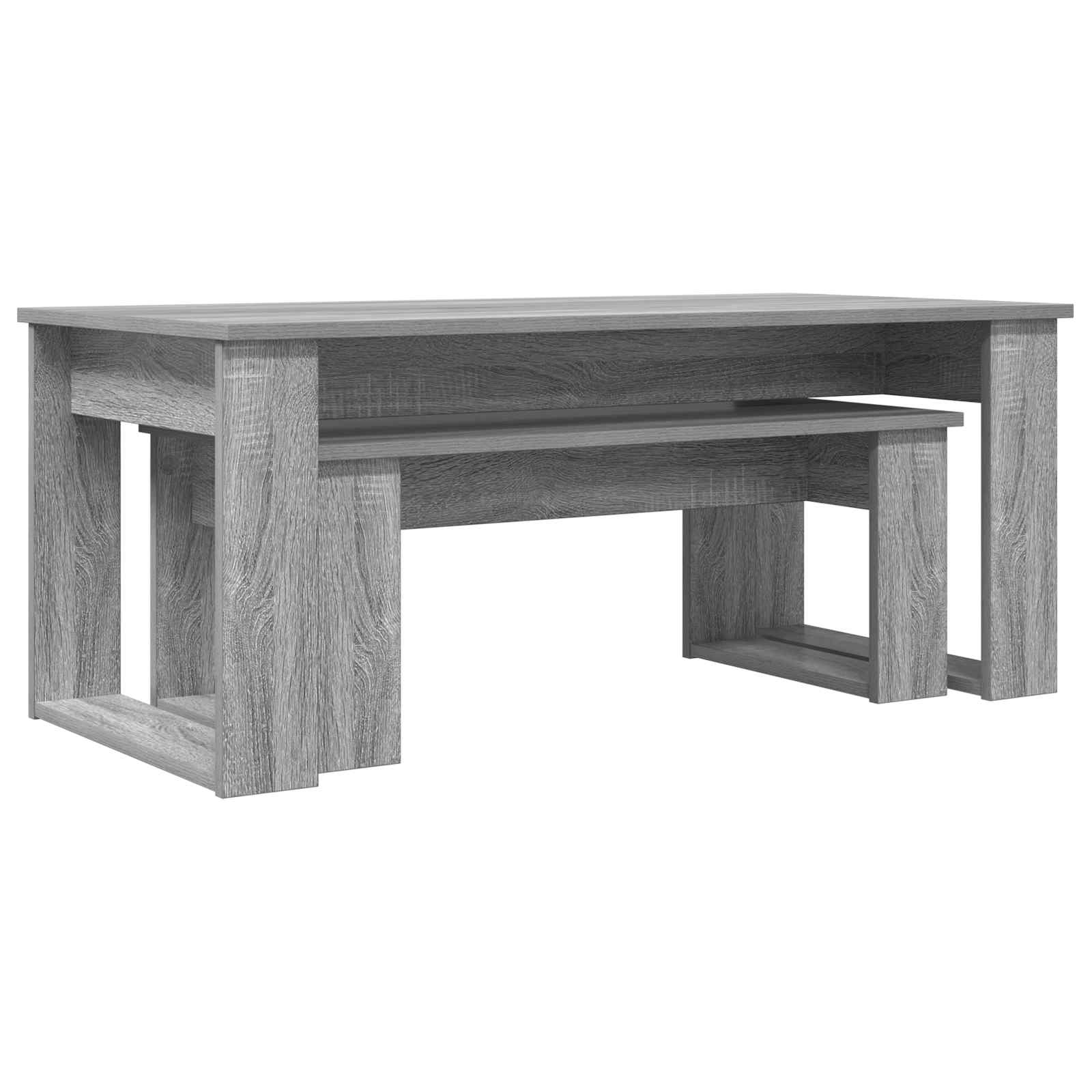 Set di Tavolini da Caffè 2 pcs Grigio Sonoma Legno multistrato 8000137