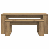 Set di Tavolini da Caffè 2 pcs Rovere artigianale 8000139