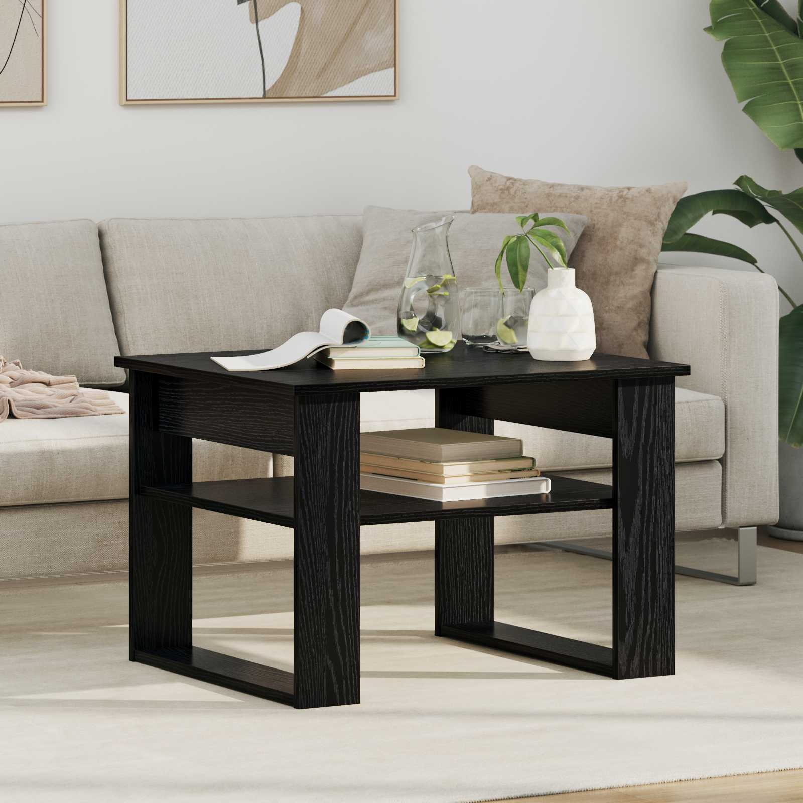 Tavolino da salotto Rovere Nero 64 x 54 x 44 cm 8000141