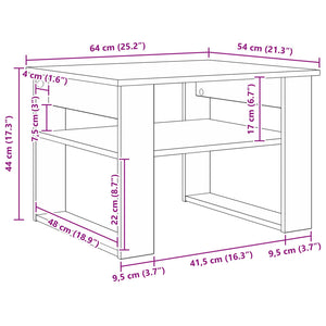 Tavolino da salotto Rovere artigianale 64 x 54 x 44 cm 8000147