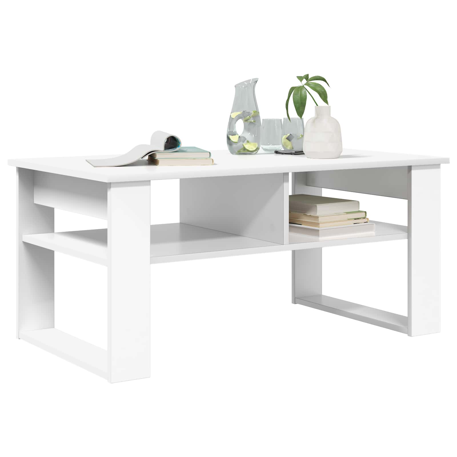 Tavolino da salotto Bianco 96 x 54 x 44 cm Legno multistrato 8000148