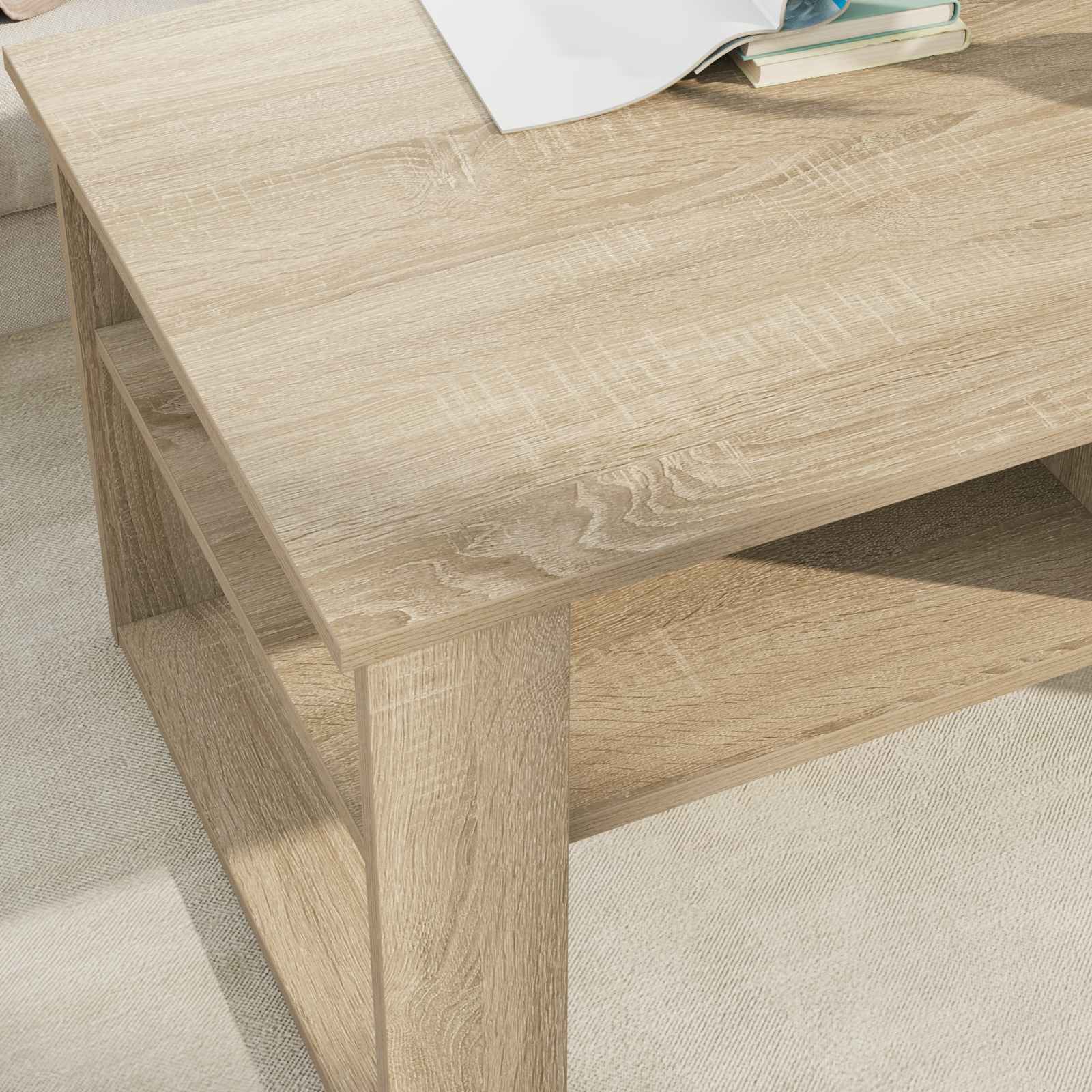 Tavolino da salotto Rovere Sonoma 96 x 54 x 44 cm 8000150