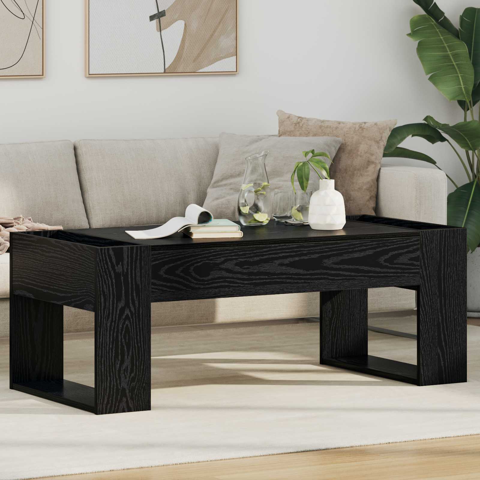 Tavolino da salotto Rovere Nero 110 x 50 x 41 cm 8000157