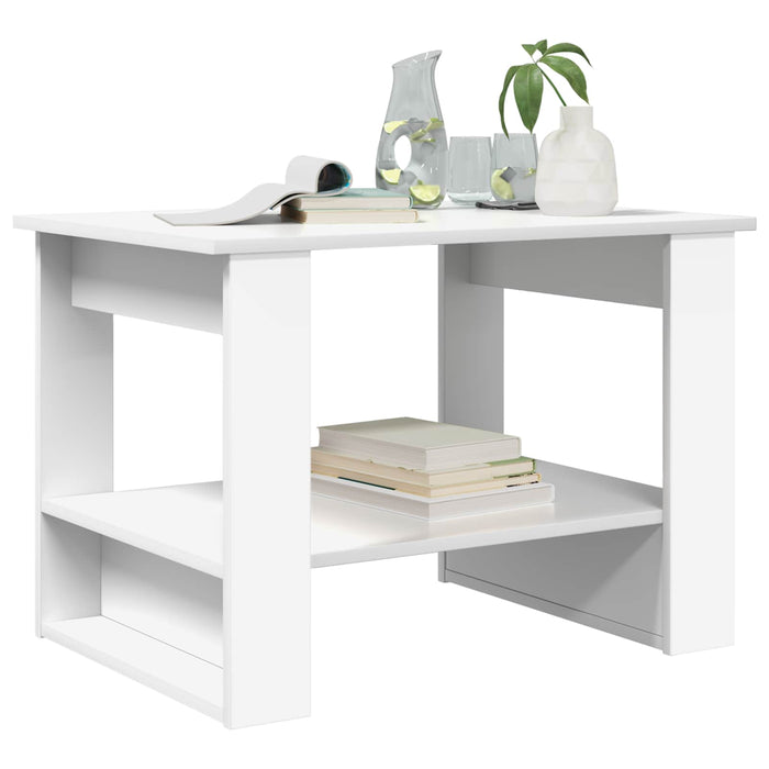 Tavolino da salotto Bianco 72 x 50 x 50 cm Legno multistrato 8000188