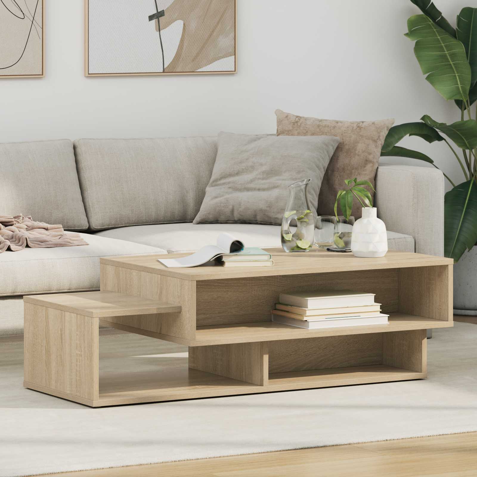 Tavolino da salotto Rovere Sonoma 105 x 50 x 32,5 cm 8000206