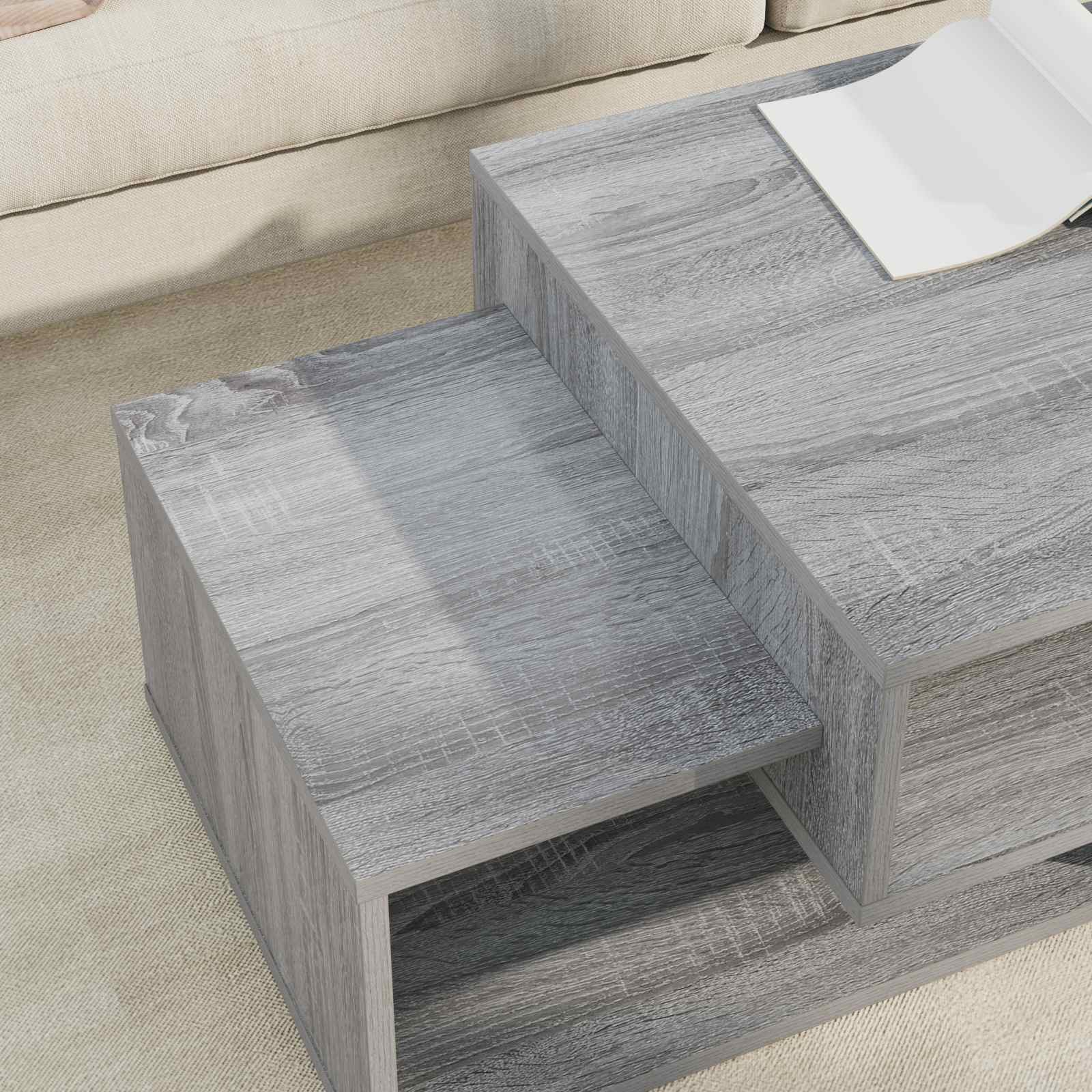 Tavolino da salotto Grigio Sonoma 105 x 50 x 32,5 cm 8000209