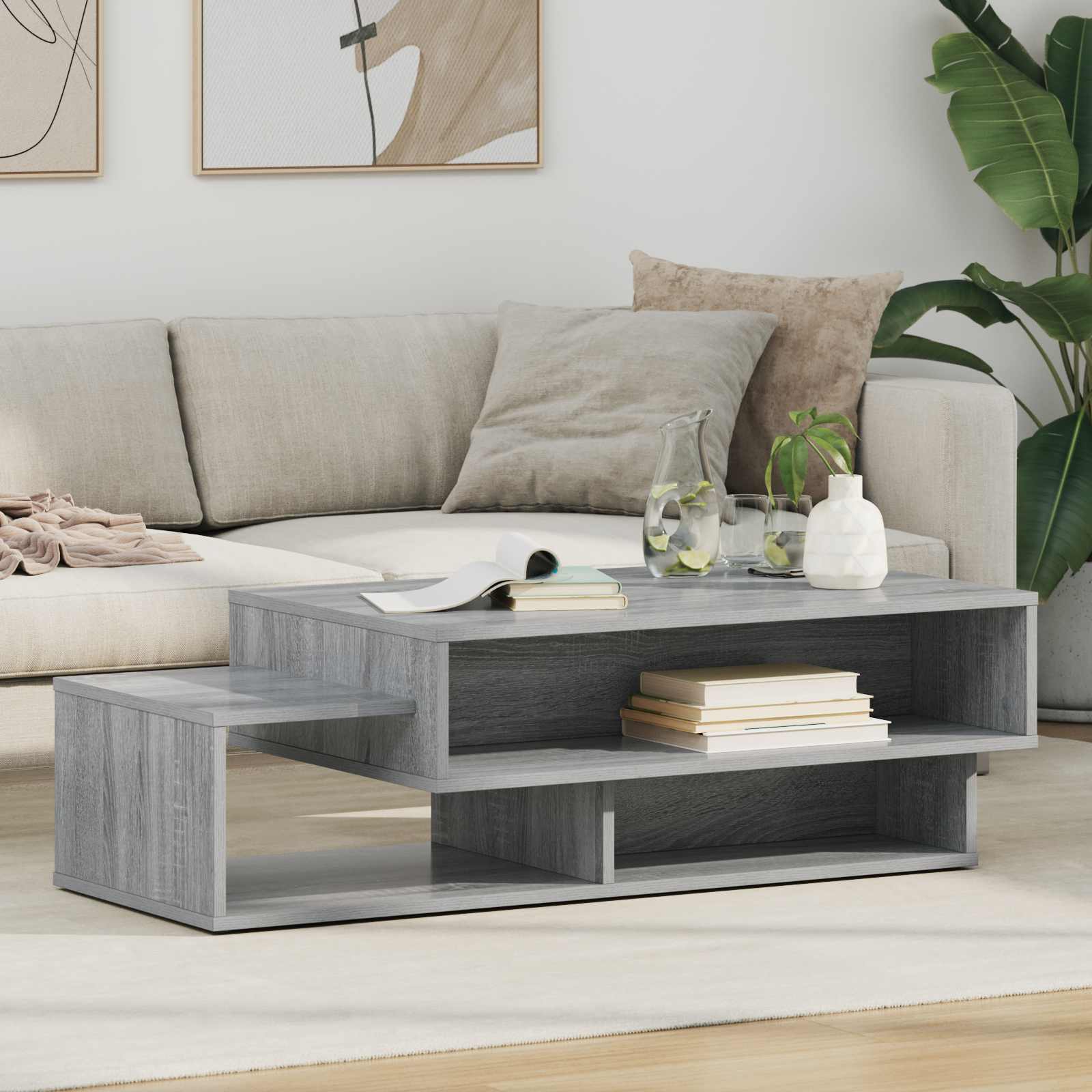 Tavolino da salotto Grigio Sonoma 105 x 50 x 32,5 cm 8000209