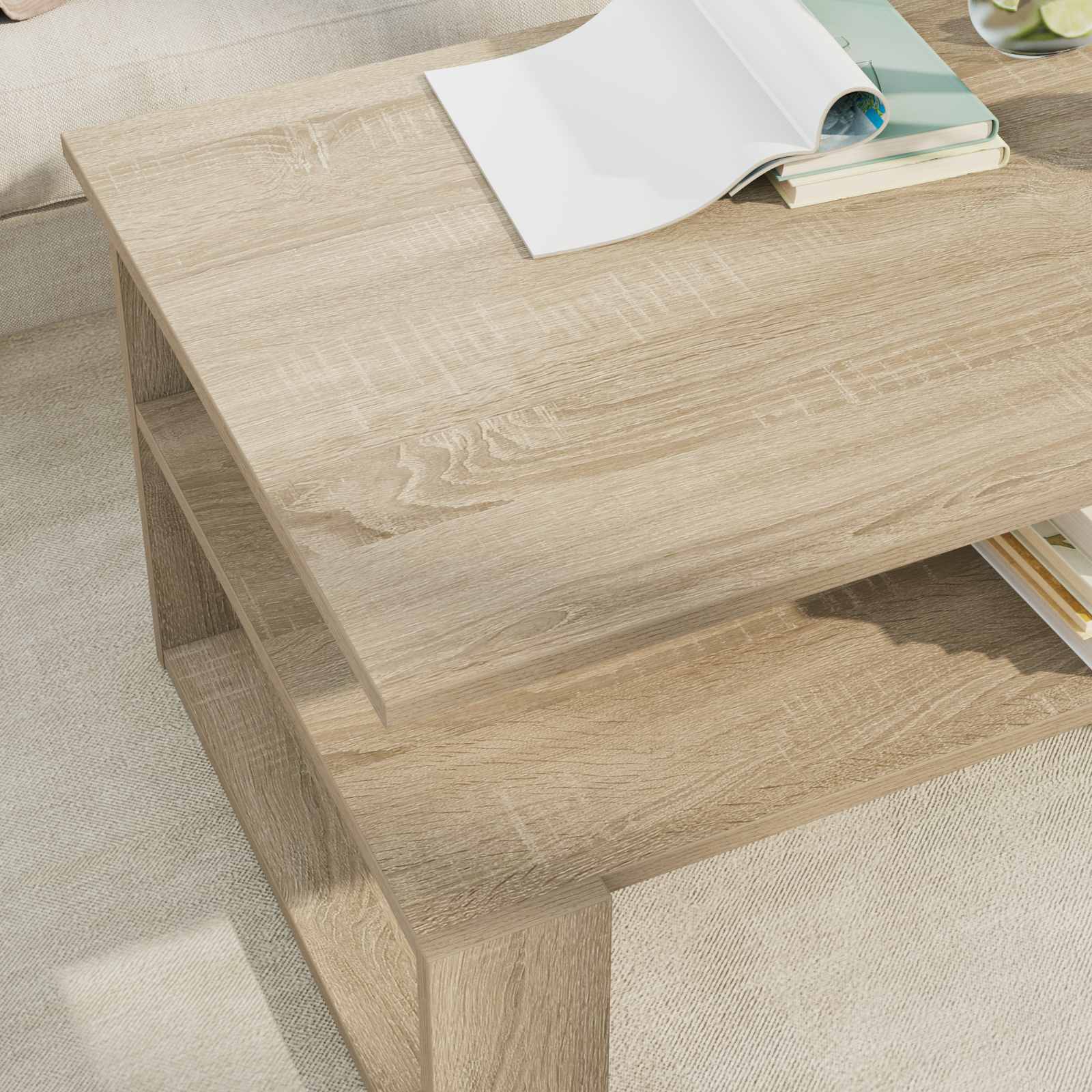 Tavolino da salotto Rovere Sonoma 90 x 50 x 40 cm 8000214