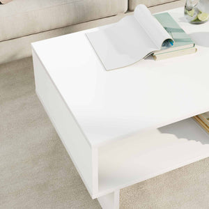 Tavolino da salotto Bianco 80 x 46 x 35 cm Legno multistrato 8000220