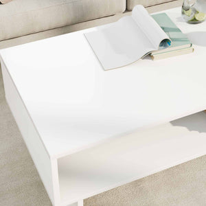 Tavolino da salotto Bianco 100 x 46 x 35 cm Legno multistrato 8000236