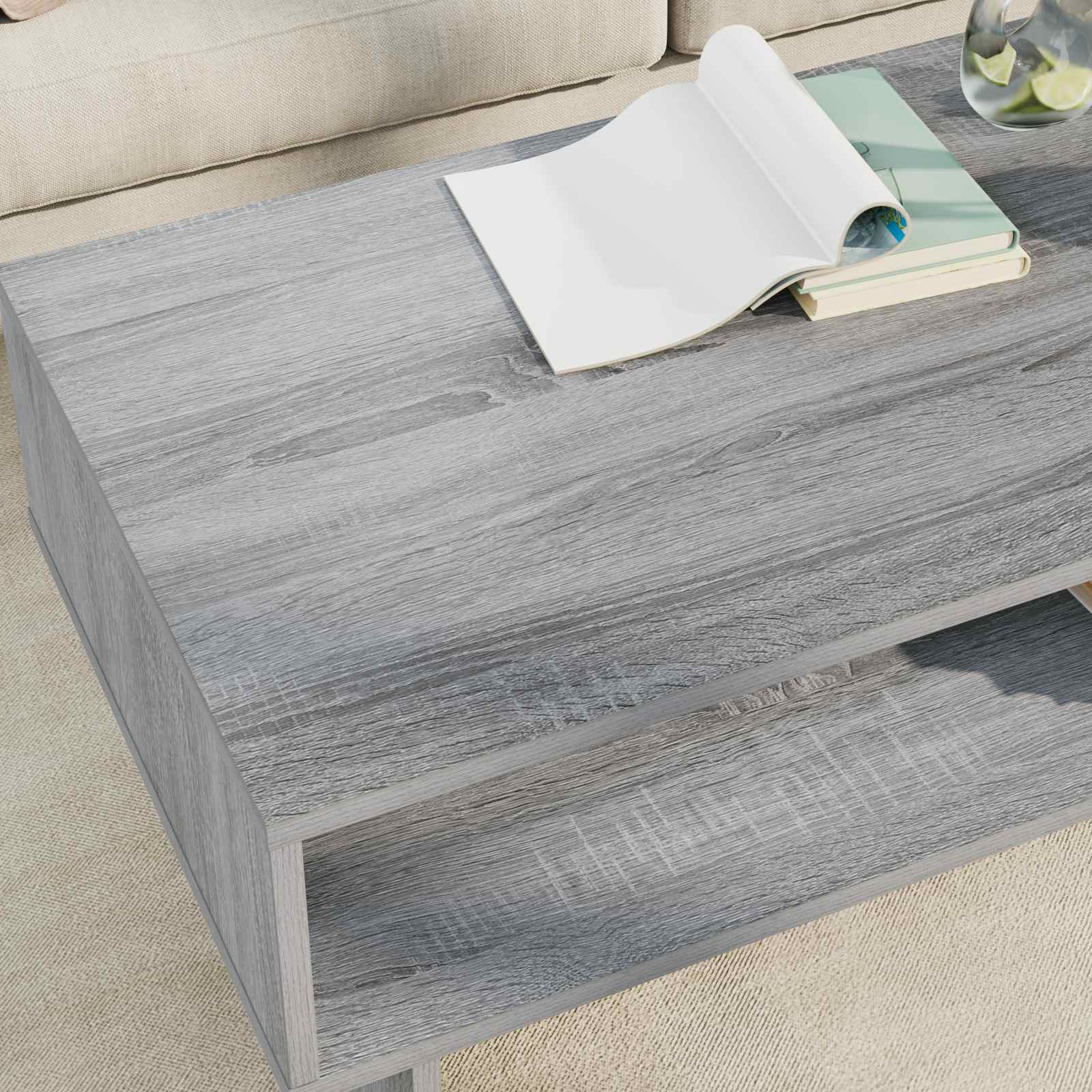Tavolino da salotto Grigio Sonoma 100 x 46 x 35 cm 8000241