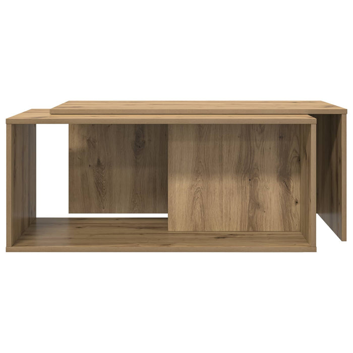 Set di Tavolini da Caffè 2 pcs Rovere artigianale 8000267