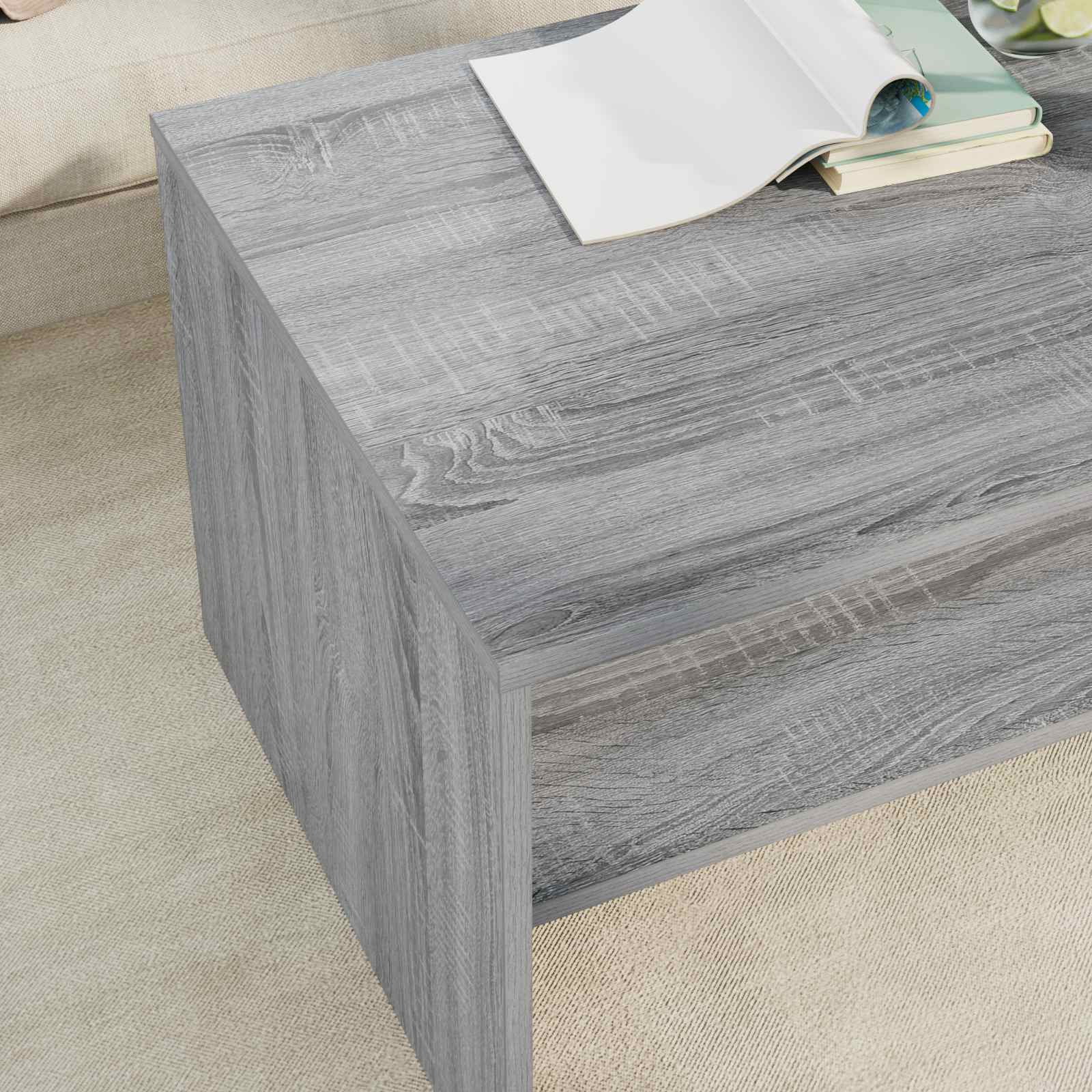 Tavolino da salotto Grigio Sonoma 80 x 50 x 40 cm 8000281