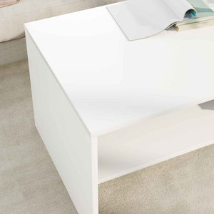 Tavolino da salotto Bianco 100 x 50 x 40 cm Legno multistrato 8000284