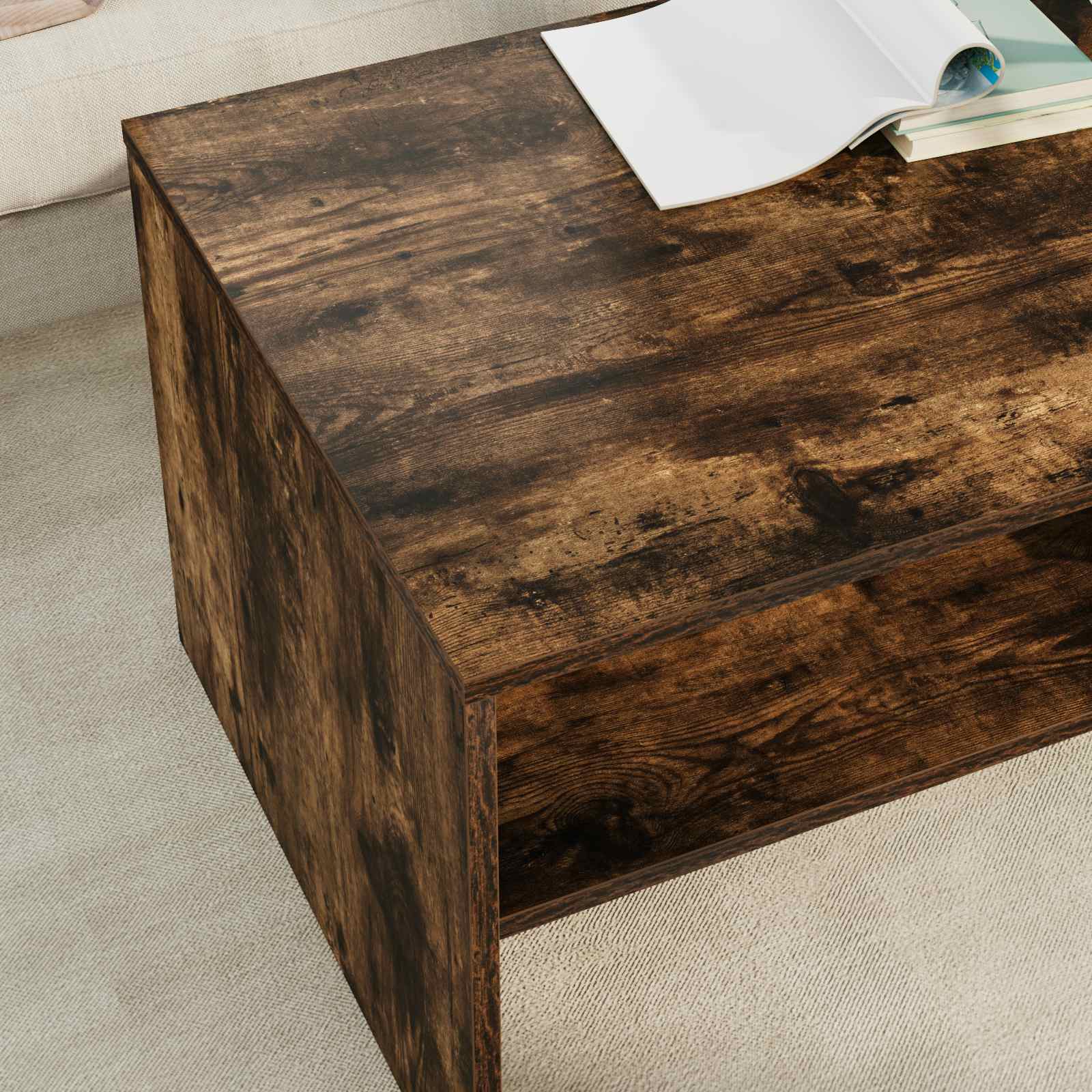 Tavolino da salotto Rovere fumé 100 x 50 x 40 cm 8000288