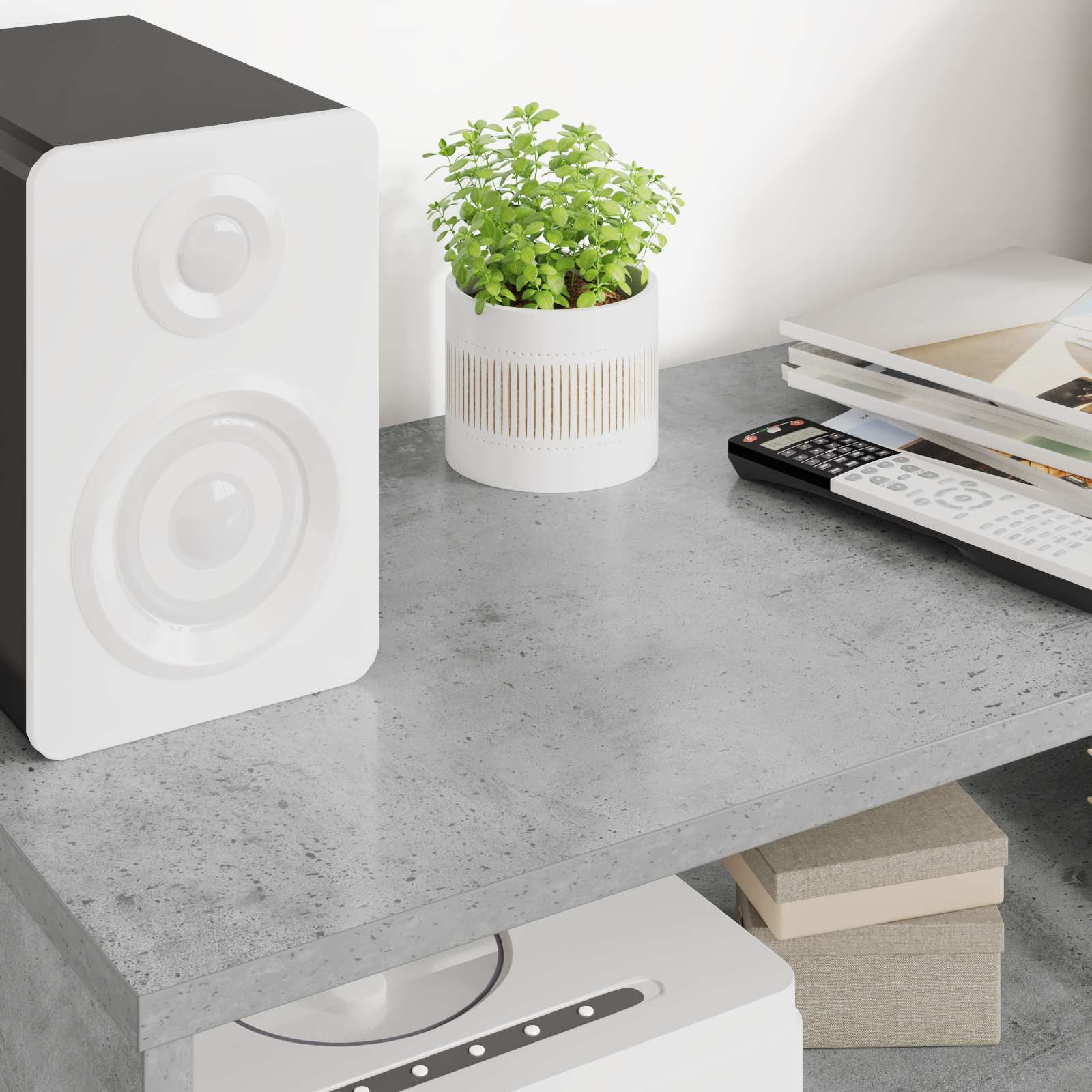 Mobile TV Grigio cemento 80 x 35 x 40 cm Legno multistrato 8000303