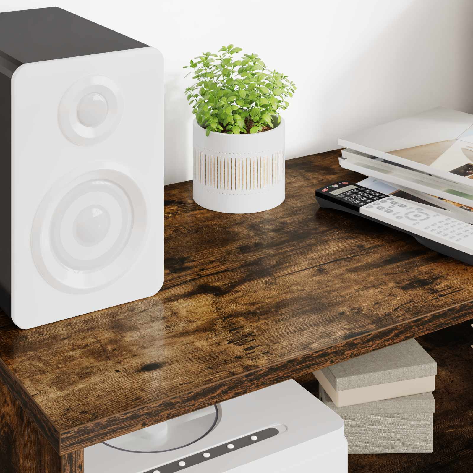 Mobile TV Rovere fumé 80 x 35 x 40 cm Legno multistrato 8000304