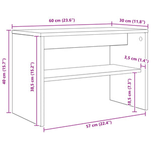 Mobile TV Rovere artigianale 60 x 30 x 40 cm Legno multistrato 8000323