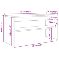 Mobile TV Rovere Sonoma 80 x 30 x 40 cm Legno multistrato 8000326