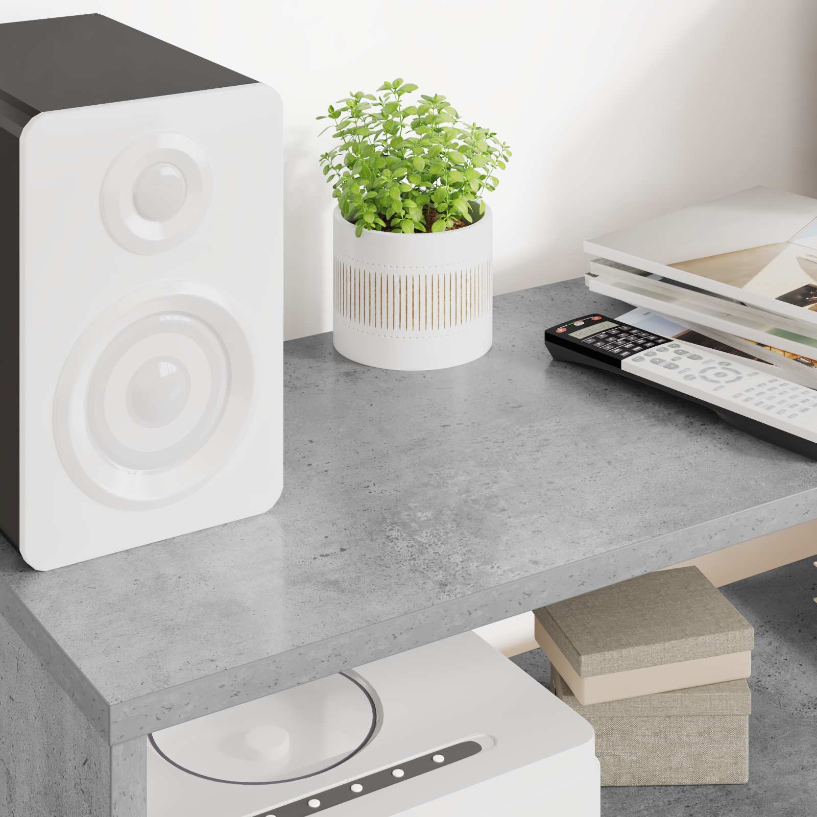 Mobile TV Grigio cemento 80 x 30 x 40 cm Legno multistrato 8000327