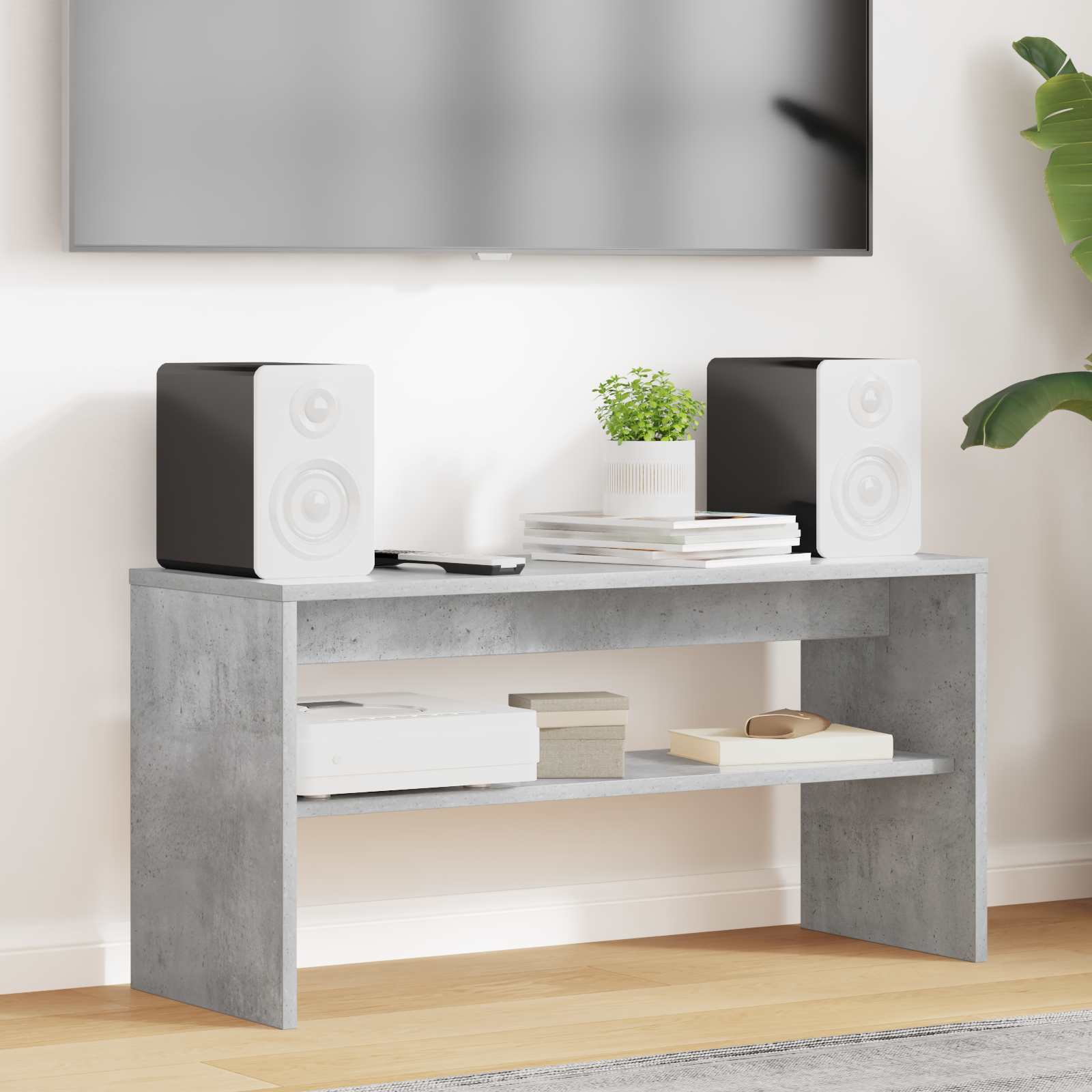 Mobile TV Grigio cemento 80 x 30 x 40 cm Legno multistrato 8000327