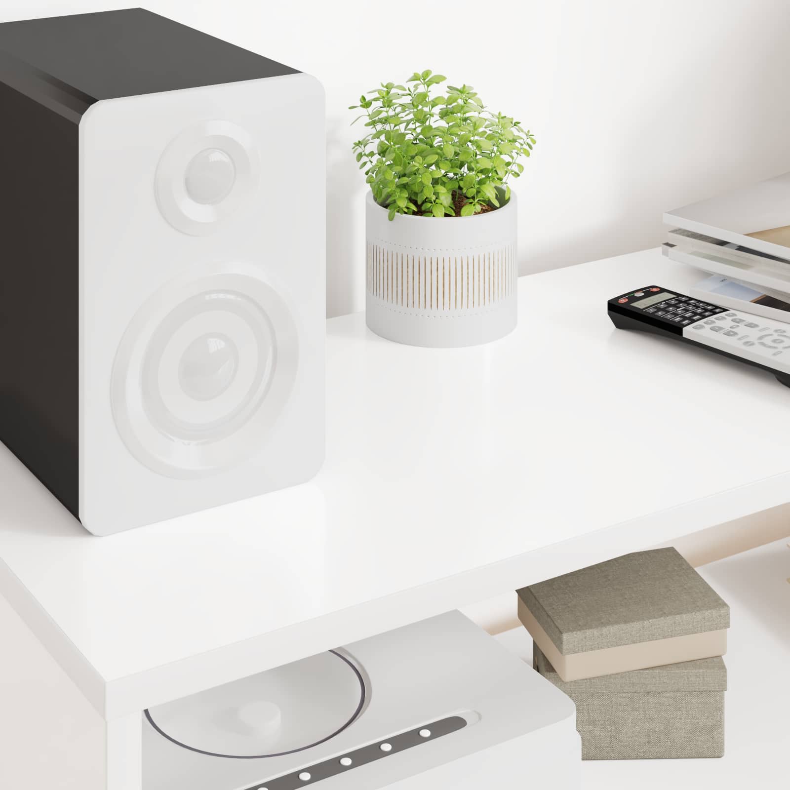 Mobile TV Bianco 100 x 30 x 40 cm Legno multistrato 8000332