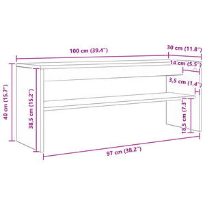 Mobile TV Rovere artigianale 100 x 30 x 40 cm Legno multistrato 8000339