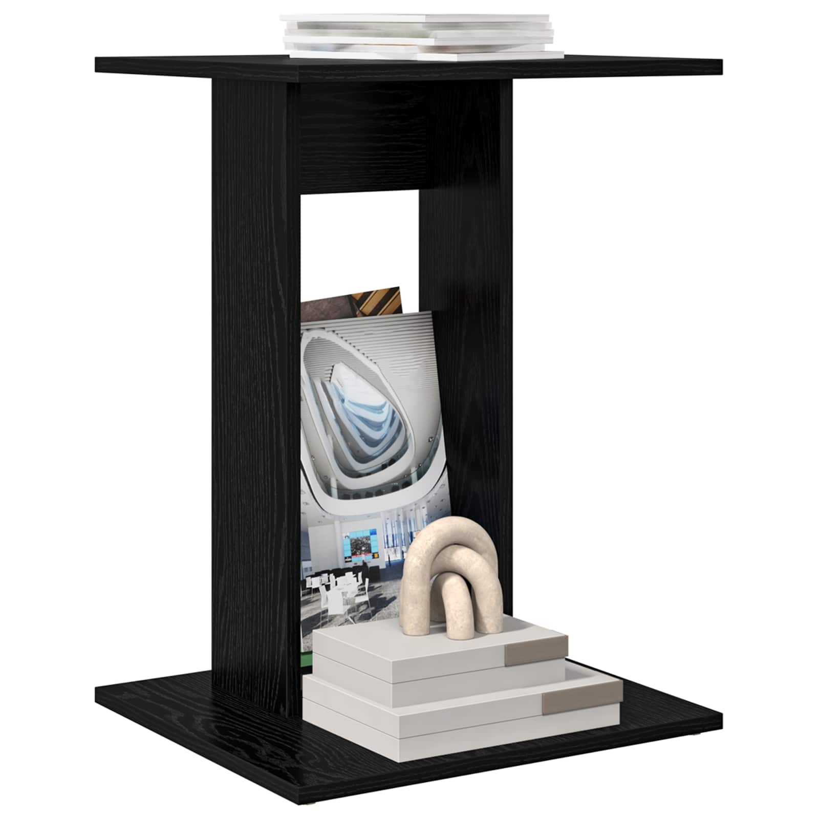 Tavolo laterale Rovere Nero 45 x 40 x 62,5 cm Legno multistrato 8000349