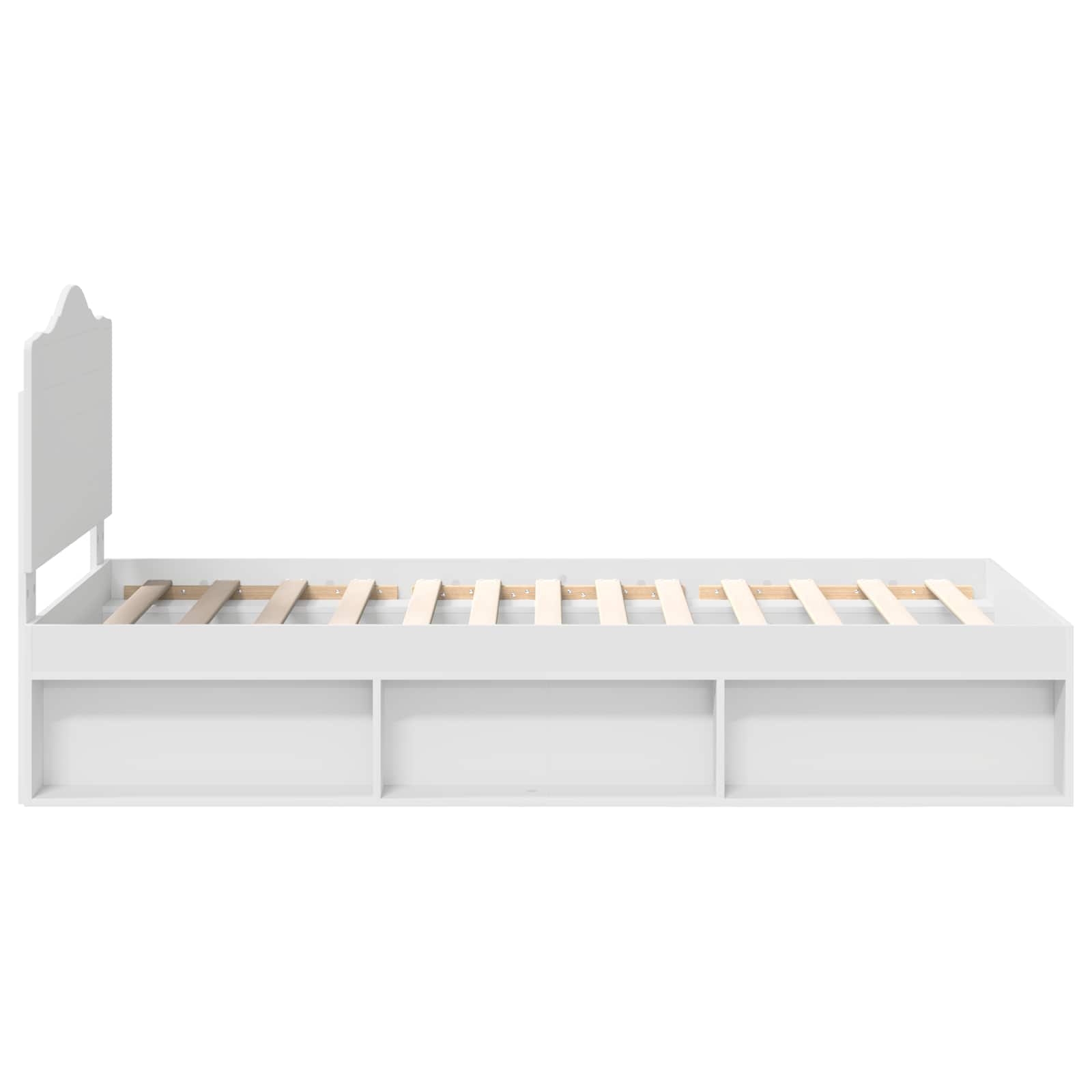 Struttura del letto Bianco 90 x 190 cm Pino massello 3413362