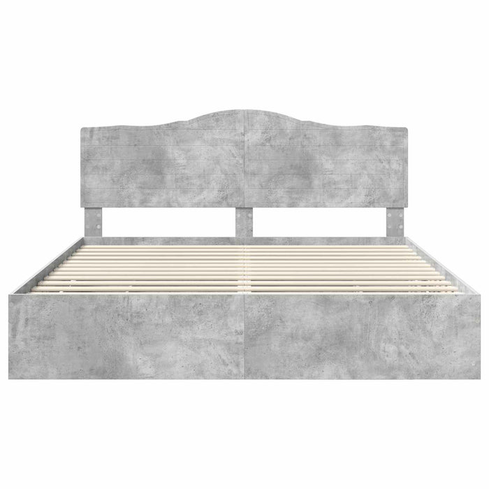 Struttura del letto con cassetto Grigio cemento 200 x 200 cm 3413383