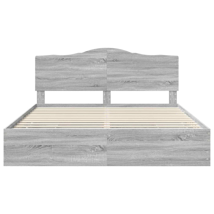 Struttura del letto con cassetto Grigio Sonoma 200 x 200 cm 3413385