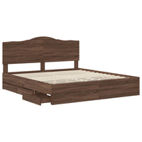 Struttura del letto con cassetto Rovere Marrone 200 x 200 cm 3413386
