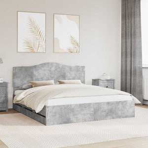 Struttura del letto con cassetto Grigio cemento 180 x 200 cm 3413390