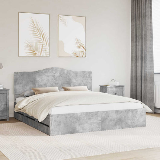 Struttura del letto con cassetto Grigio cemento 180 x 200 cm 3413390