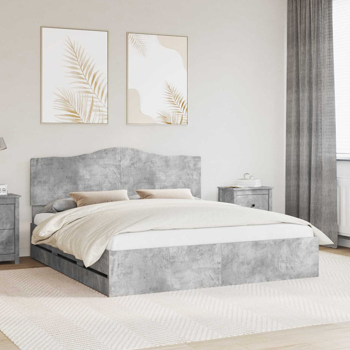 Struttura del letto con cassetto Grigio cemento 180 x 200 cm 3413390