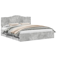 Struttura del letto con cassetto Grigio cemento 180 x 200 cm 3413390