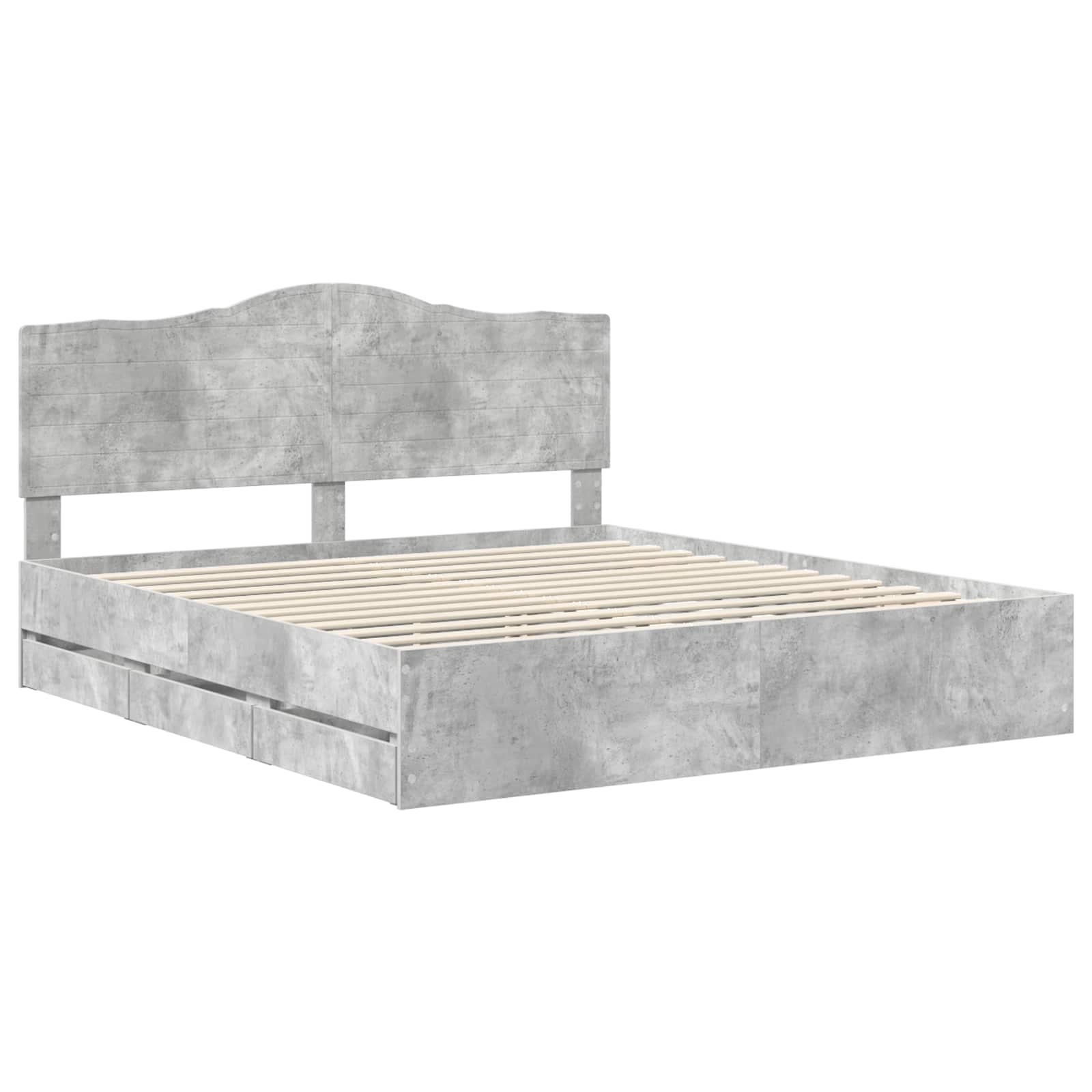 Struttura del letto con cassetto Grigio cemento 180 x 200 cm 3413390