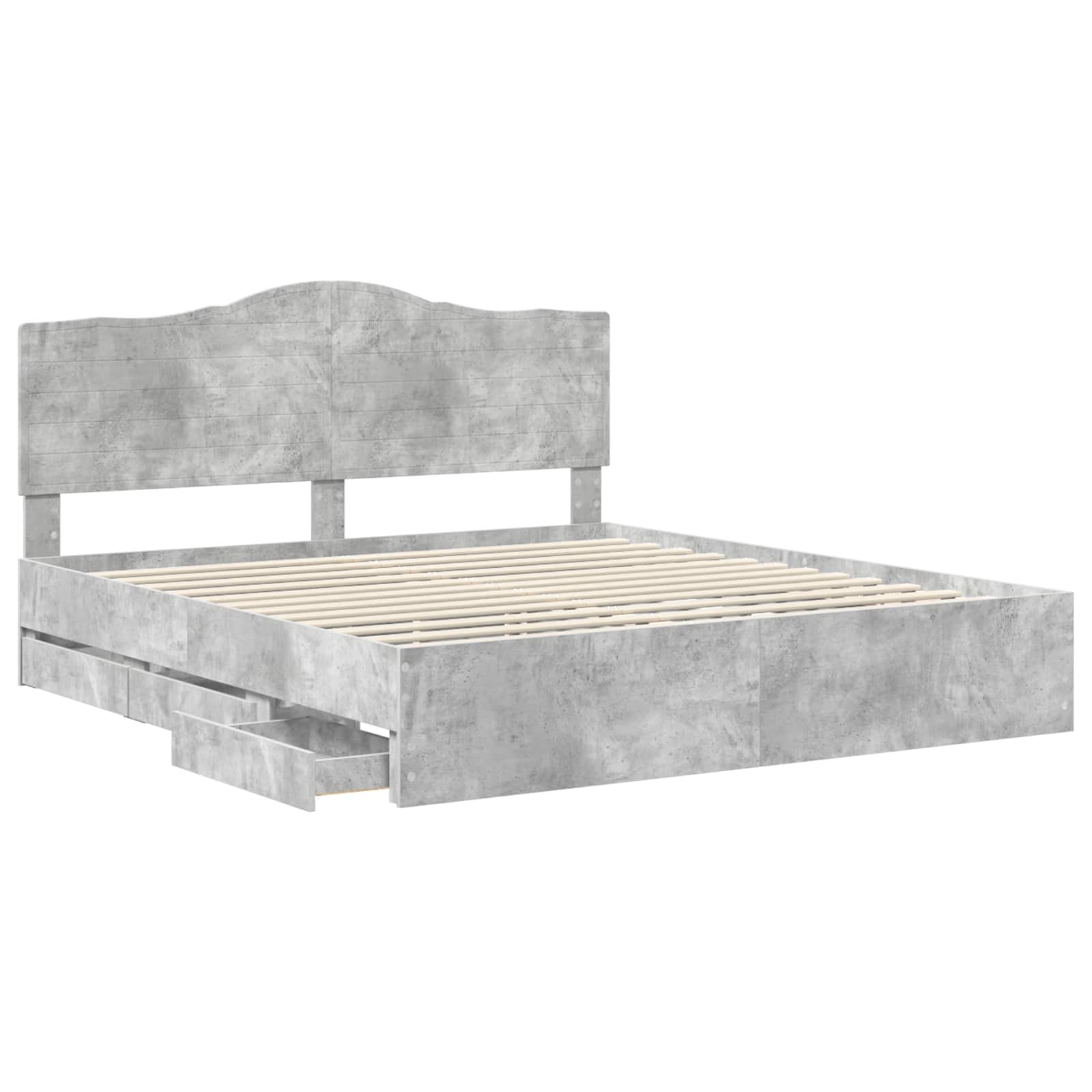 Struttura del letto con cassetto Grigio cemento 180 x 200 cm 3413390