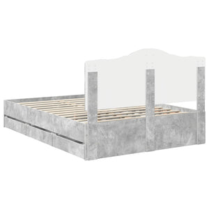 Struttura del letto con cassetto Grigio cemento 150 x 200 cm 3413404