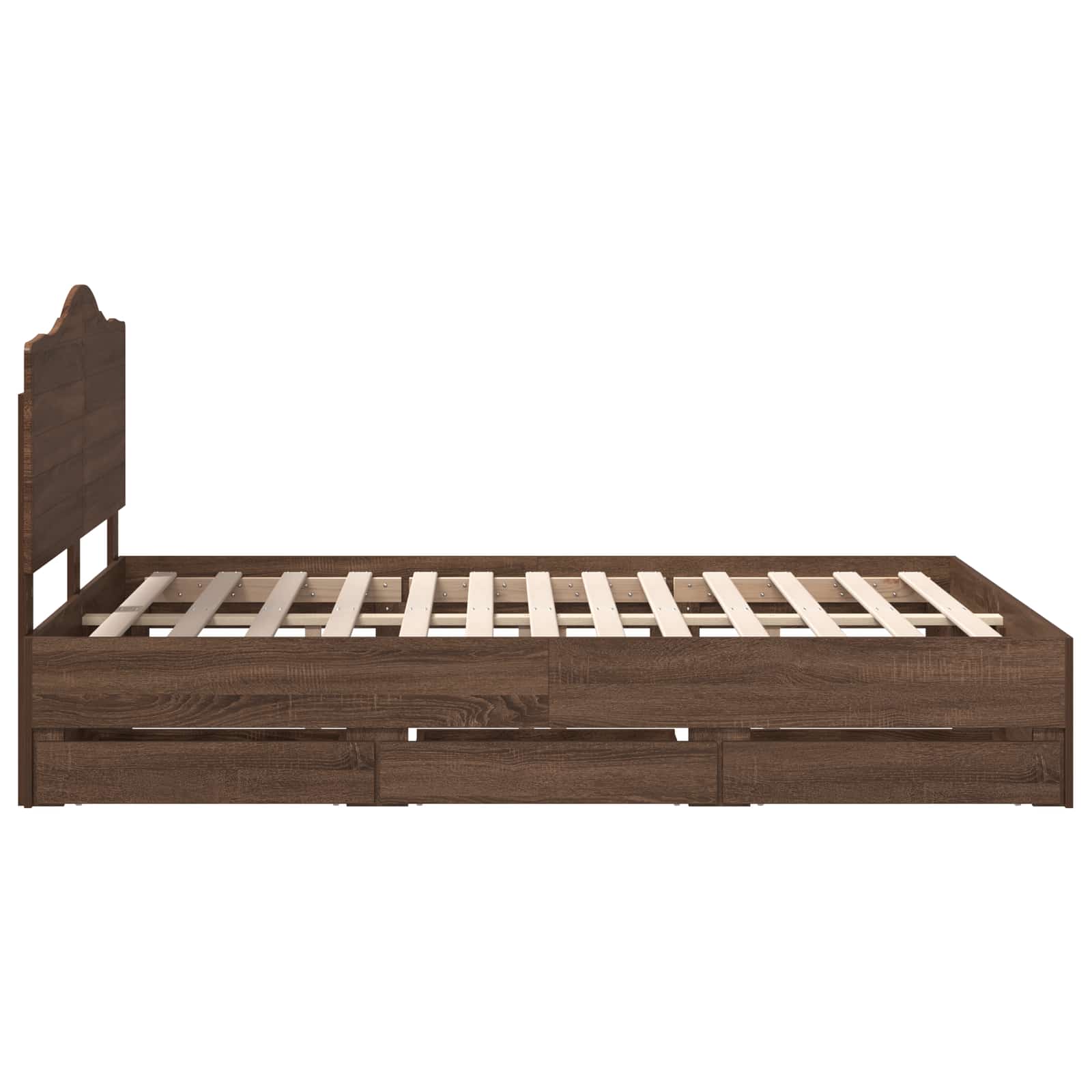 Struttura del letto con cassetto Rovere Marrone 150 x 200 cm 3413407