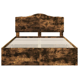 Struttura del letto con cassetto Rovere fumé 140 x 190 cm 3413412