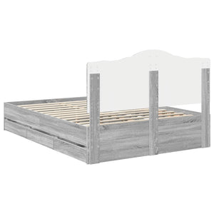 Struttura del letto con cassetto Grigio Sonoma 140 x 190 cm 3413413