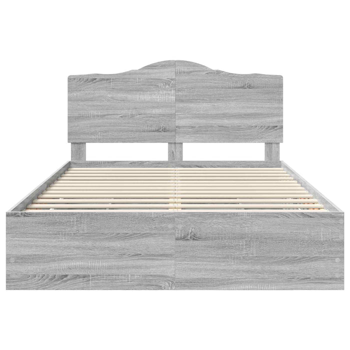 Struttura del letto con cassetto Grigio Sonoma 140 x 200 cm 3413420