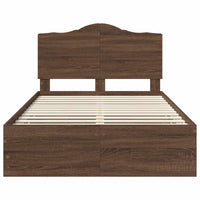Struttura del letto con cassetto Rovere Marrone 135 x 190 cm 3413428