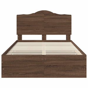 Struttura del letto con cassetto Rovere Marrone 135 x 190 cm 3413428