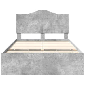 Struttura del letto con cassetto Grigio cemento 120 x 190 cm 3413432