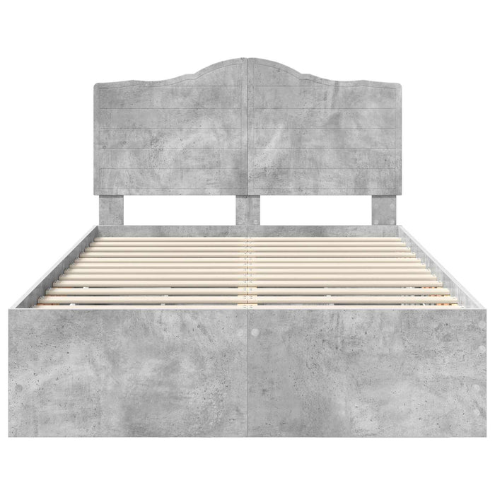Struttura del letto con cassetto Grigio cemento 120 x 190 cm 3413432