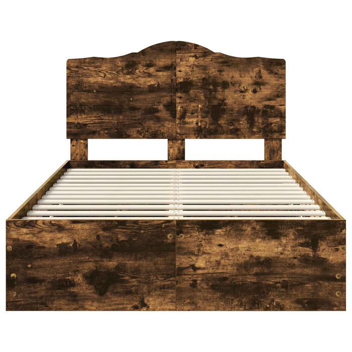 Struttura del letto con cassetto Rovere fumé 120 x 200 cm 3413440